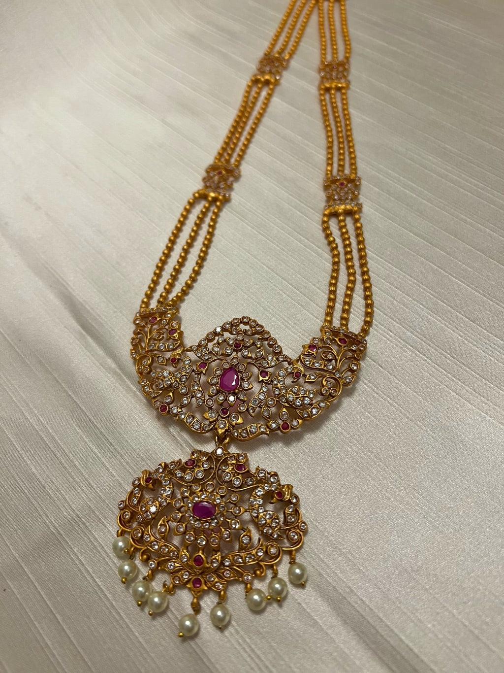Ruby Rani Haar Set | Ready - to - ship - Touch Of Elegance
