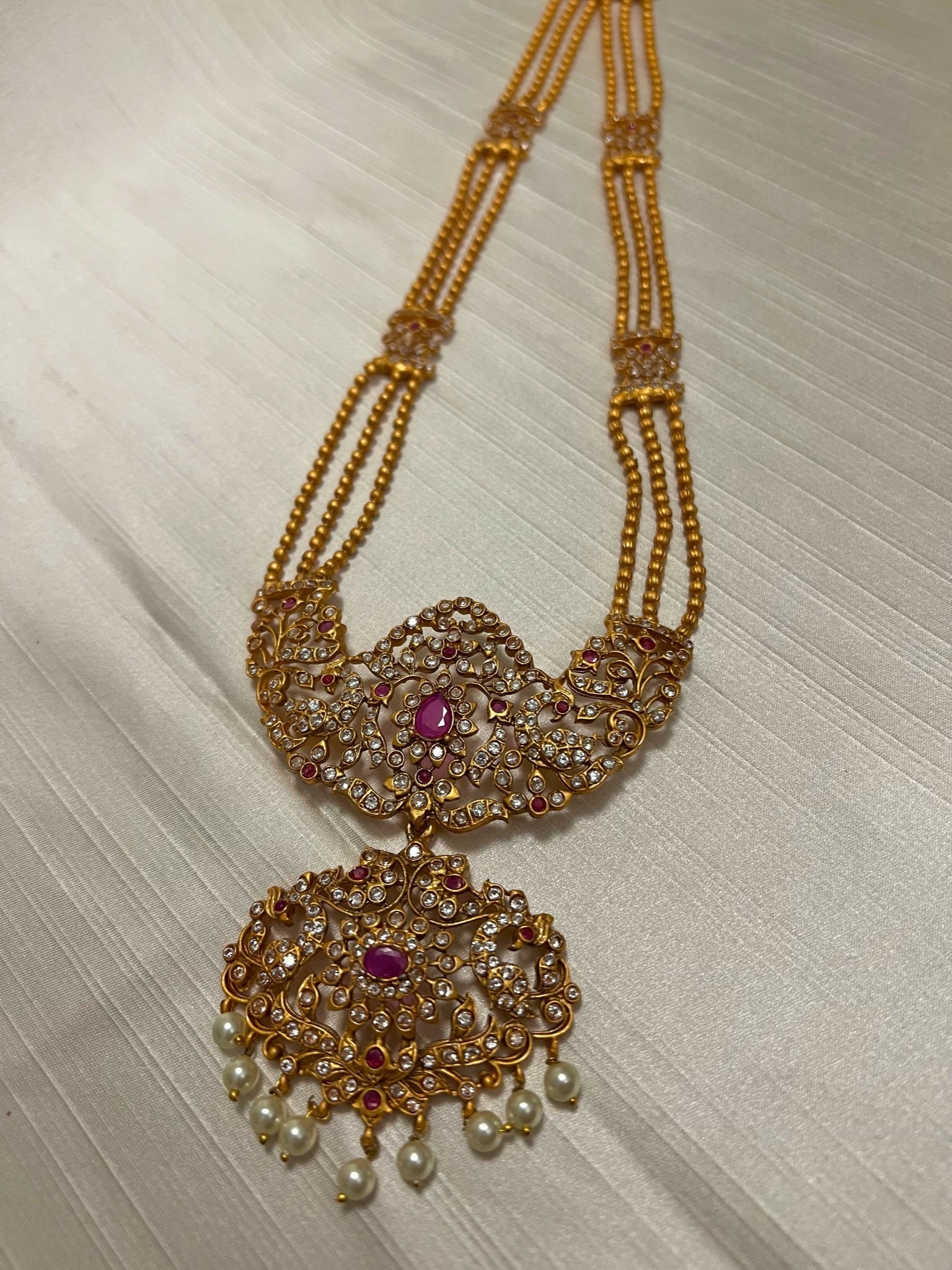 Ruby Rani Haar Set | Ready - to - ship - Touch Of Elegance