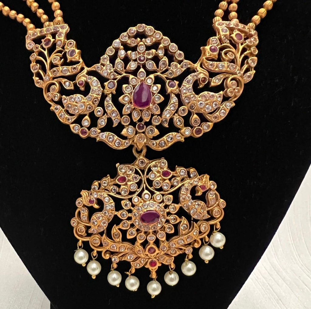 Ruby Rani Haar Set | Ready - to - ship - Touch Of Elegance