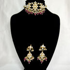 Wine Florence - Pachi Kundan | Ready - to - ship - Touch Of Elegance